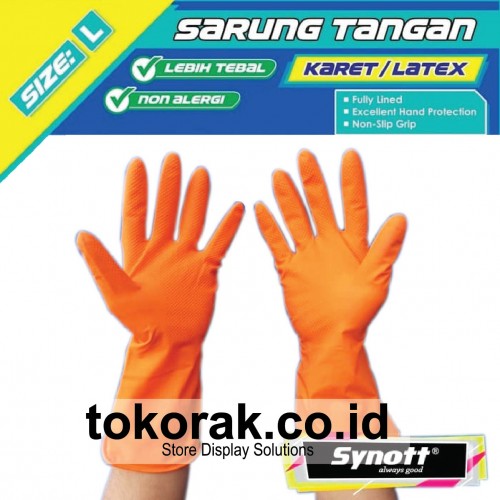 SARUNG TANGAN KARET LATEX DOT L SYNOTT SARUNG BERKEBUN CUCI PIRING